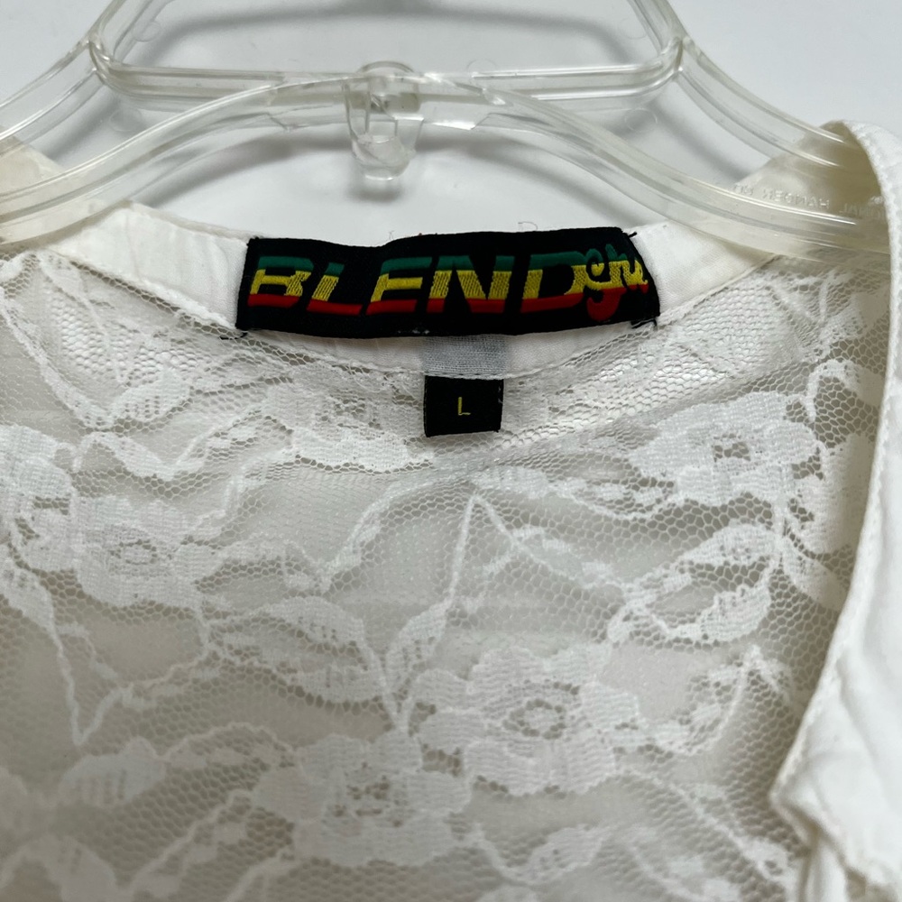 Chic White Ruffled Blouse - Picture 6 of 6